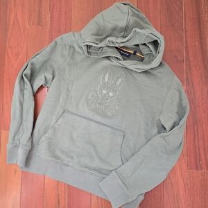 Psycho Bunny Boy's Hooded Sweatshirt in Olive size Medium